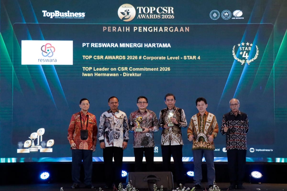 Dorong Kemandirian Masyarakat, Reswara Minergi Hartama Raih Top CSR Awards 2026