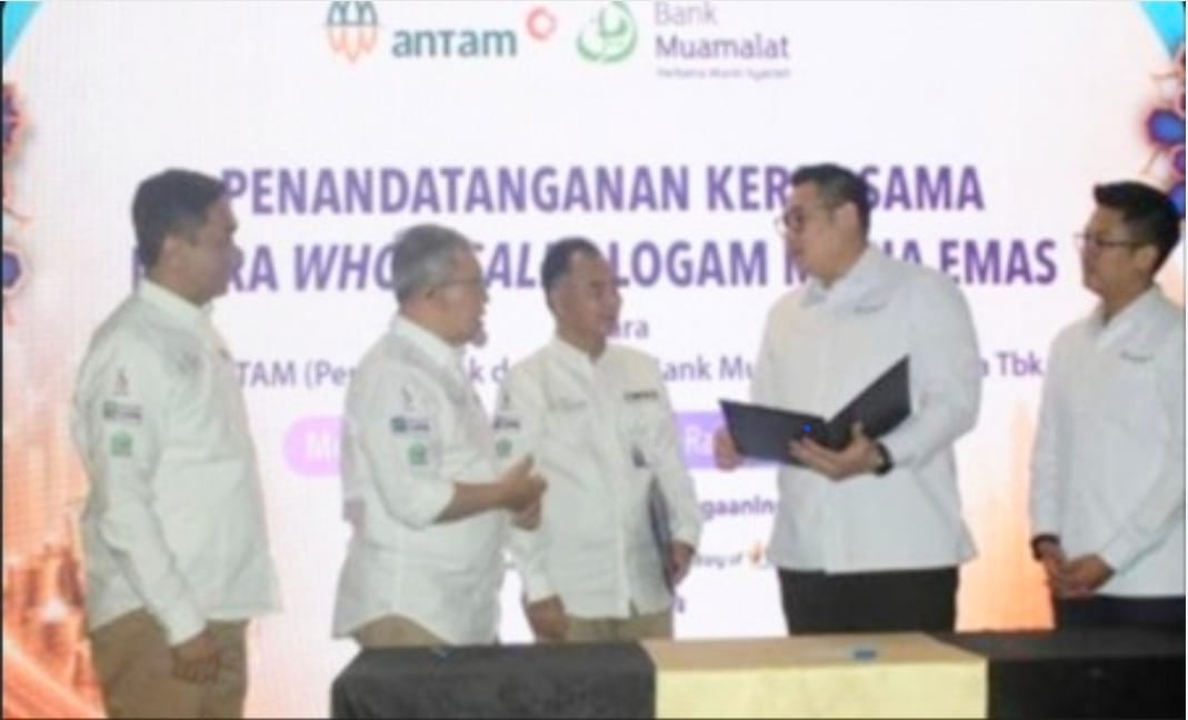 Perkuat Distribusi Logam Mulia, Antam Gandeng Bank Muamalat Indonesia,Tbk