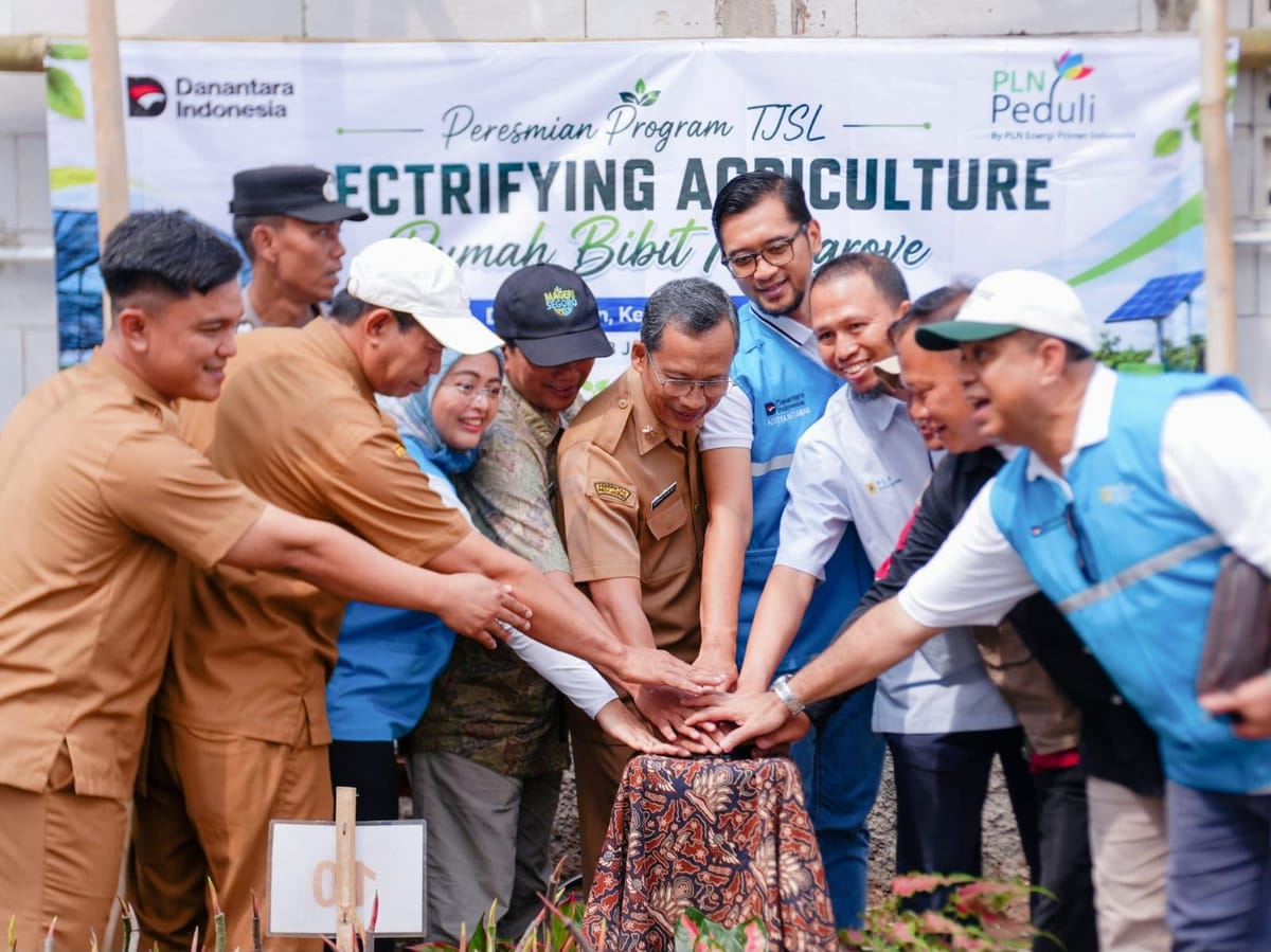 PLN EPI Resmikan Rumah Pembibitan Mangrove Berbasis Electrifying Agriculture Di Cilacap