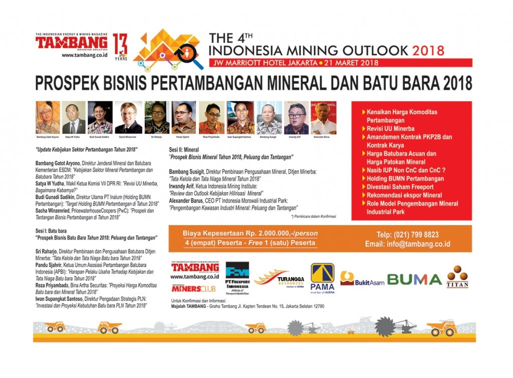 Dirjen Minerba dan Wakil Ketua Komisi VII DPR RI Akan Hadir di IMO 2018