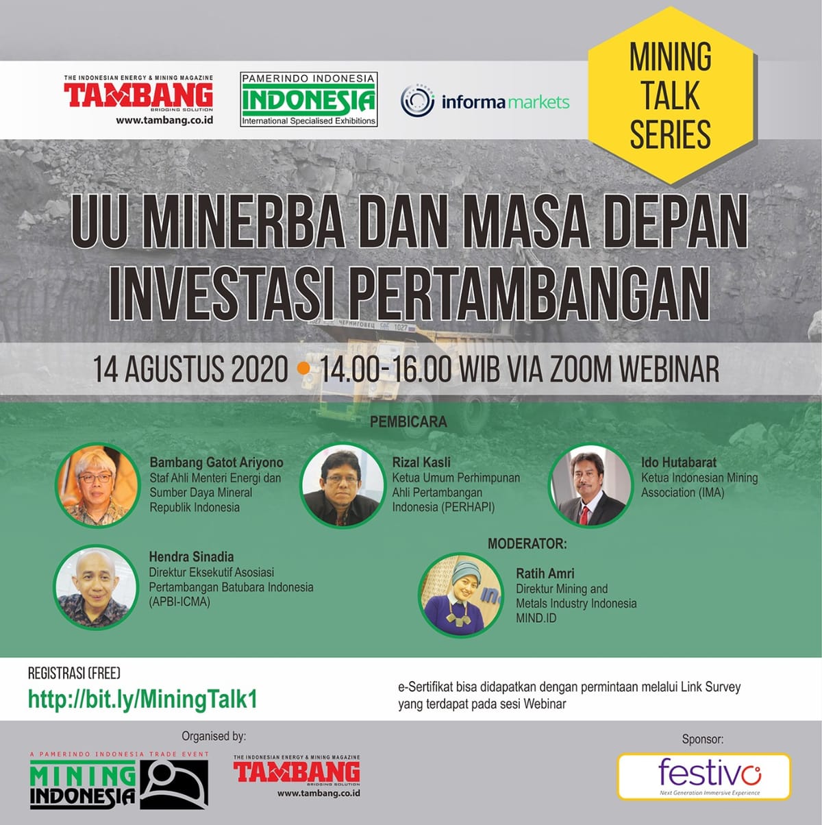 Webinar : UU Minerba Dan Masa Depan Investasi Pertambangan