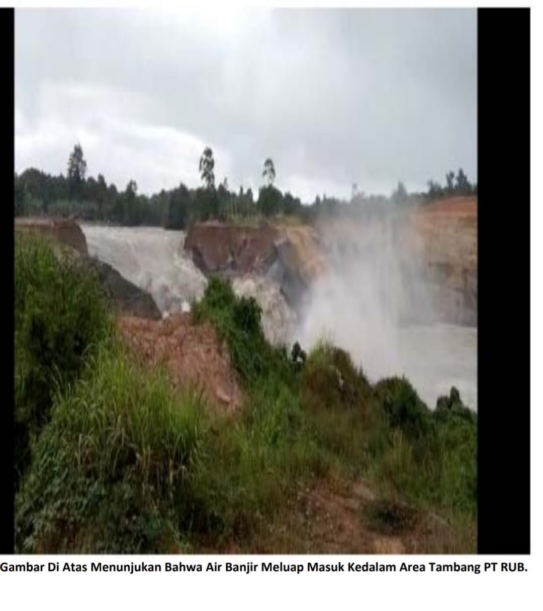 Terkait Banjir Di Tambang PT RUB, Berikut Penjelasan Kontraktor Tambang PT Putra Perkasa Abadi