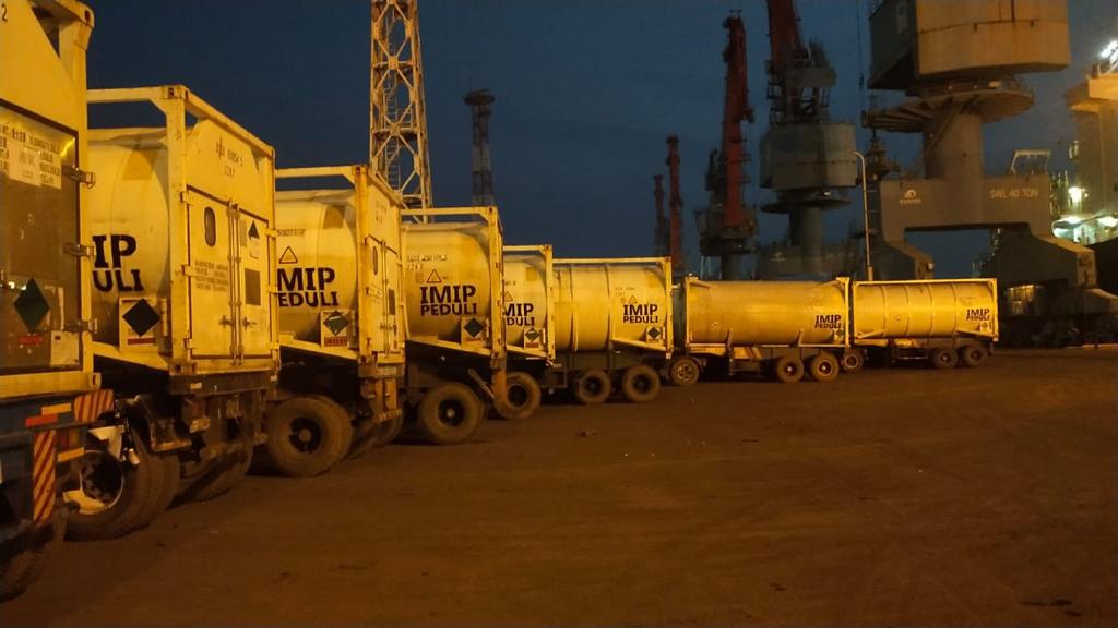 Bantu Penanganan Covid-19, IMIP Sumbang 21 Iso Tank Oksigen