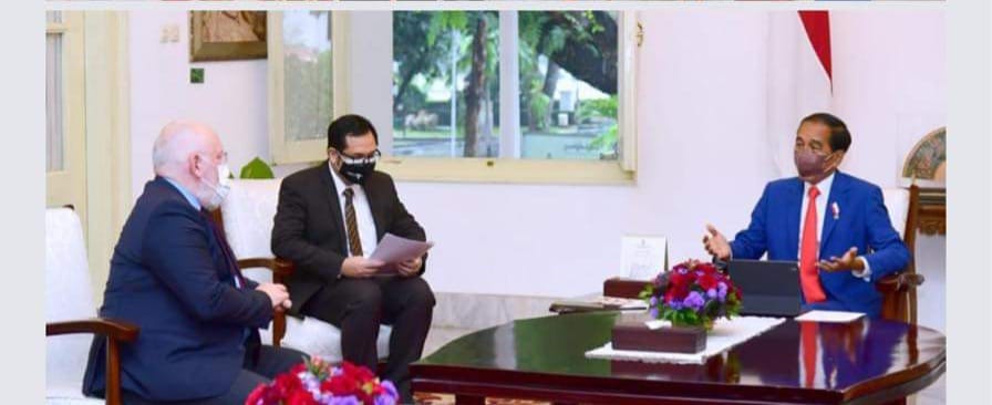Bertemu Wakil Presiden Uni Eropa, Presiden Jokowi Tegaskan Komitmen RI Atasi Perubahan Iklim