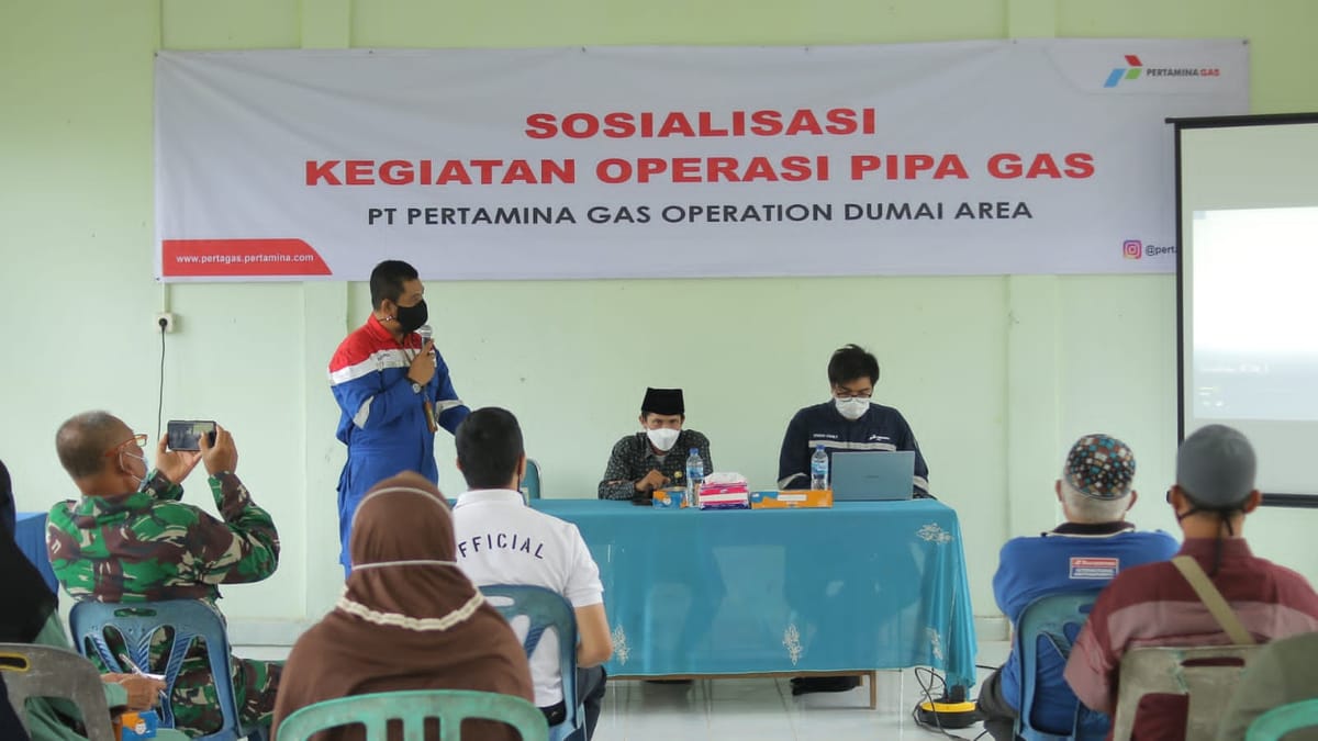 Pertagas Sosialisasi Aspek Keamanan Jalur Pipa Gas di Dumai