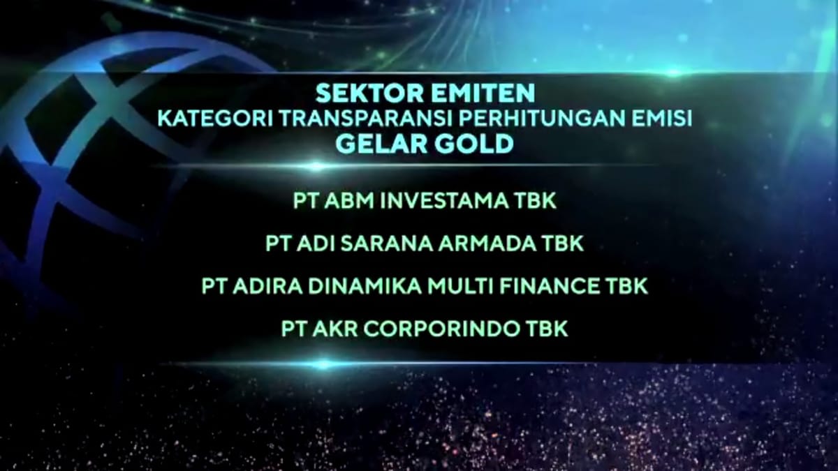 Konsisten Terapkan ESG, ABM Raih Penghargaan Emisi Korporasi 2022