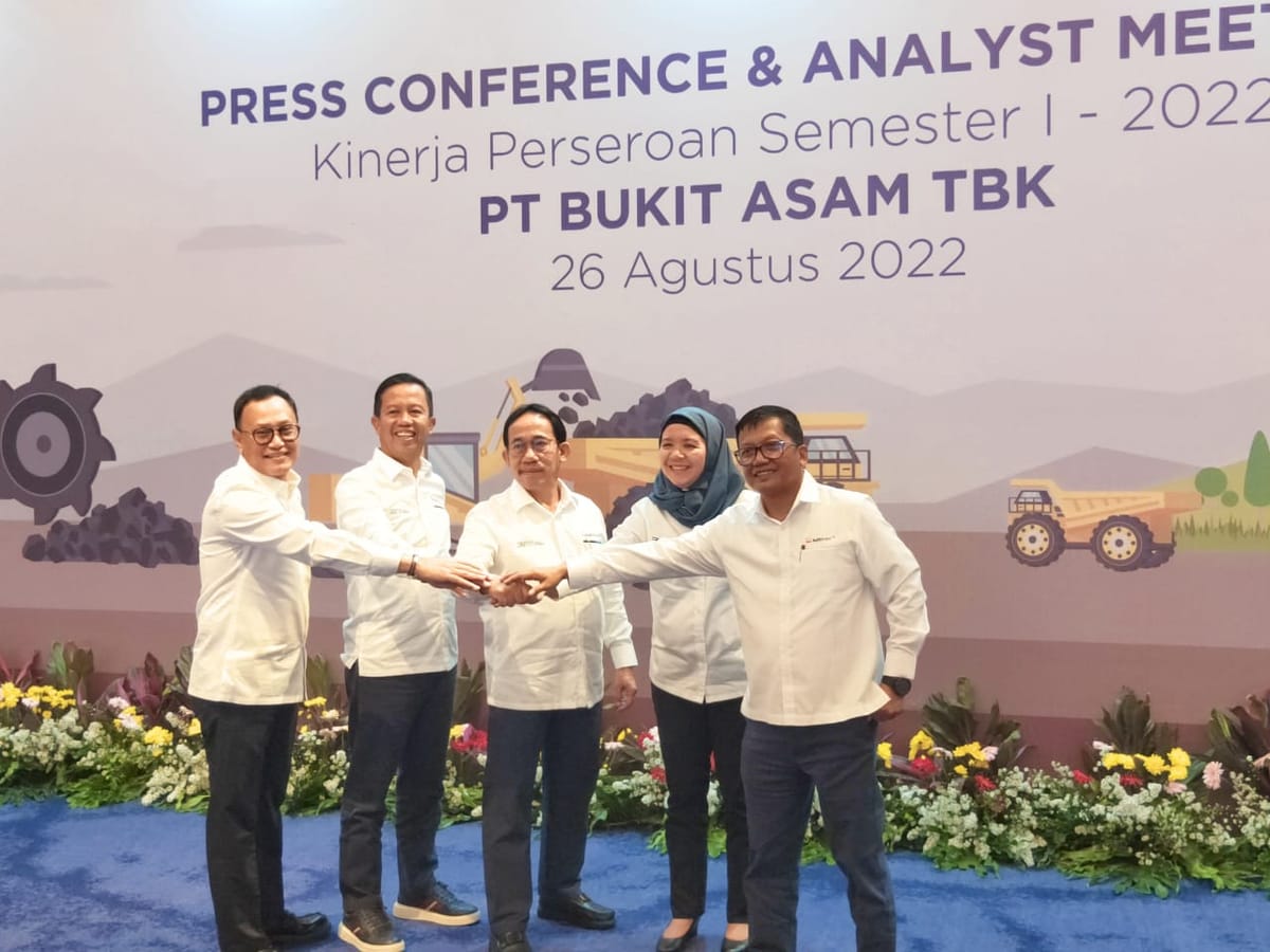 Bukit Asam Cetak Laba Rp 6,2 Triliun Semester Pertama Tahun Ini