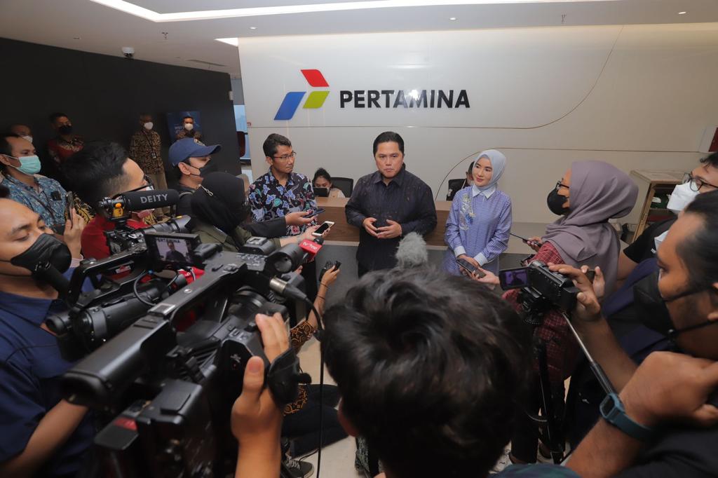 Antisipasi Kebocoran BBM, Menteri Erick Tinjau Command Center Pertamina