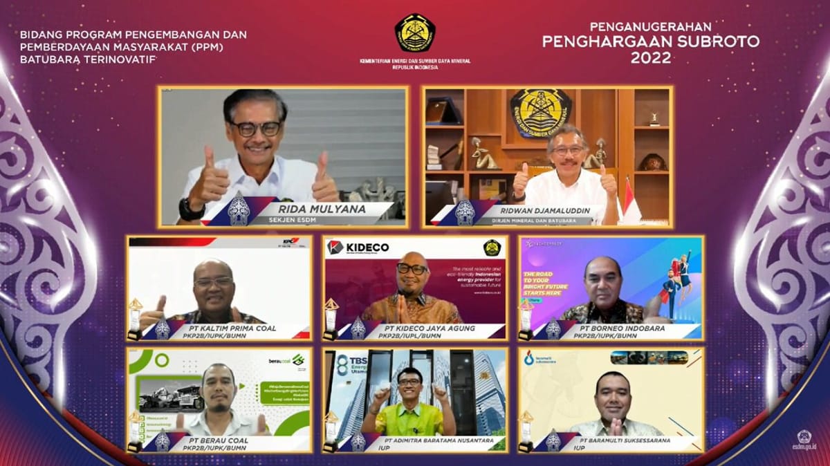 Di Penghargaan Subroto 2022, Program PPM Berau Coal Dinobatkan Sebagai Terinovatif