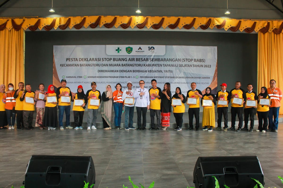 Agincourt Resources Inisiasi Program Stop BABS di 2 Kecamatan Tapanuli Selatan