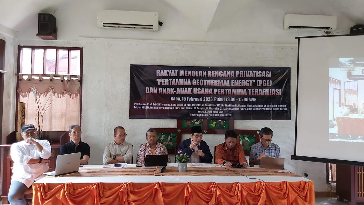 Pertamina Geothermal Energy Diprivatisasi, Koalisi Rakyat Desak Pemerintah Hentikan IPO