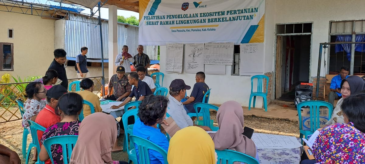 PT Vale Beri Pelatihan Pertanian Organik Ramah Lingkungan di Blok Pomalaa