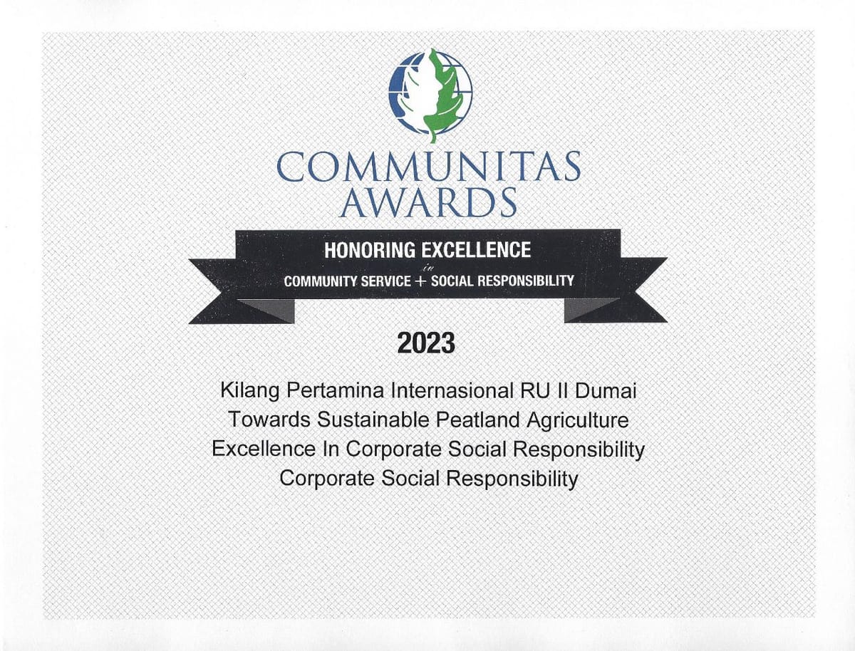 PT Kilang Pertamina Internasional Borong Penghargaan Bidang CSR