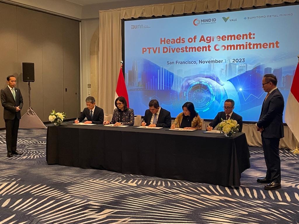 PT Vale Tandatangani Perjanjian Pendahuluan Terkait Divestasi