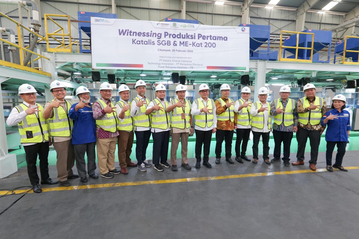 Dukung Kemandirian Energi Nasional, KSI Produksi Perdana Katalis SGB dan ME-Kat 200
