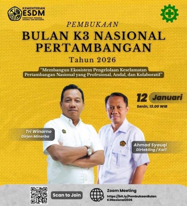 Buka Bulan K3 Sektor Pertambangan, Dirjen Minerba Tekankan Safety Sebagai Investasi Strategis