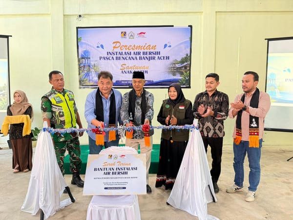 Mengalirkan Kehidupan di Tengah Pemulihan: PAMA Resmikan Bantuan Air Bersih untuk Masyarakat Terdampak Banjir di Aceh