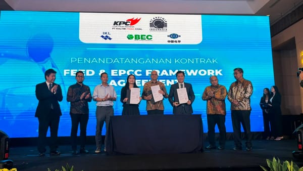 PT Bumi Etam Chemical Tandantangani FEED dan EPCC Framework Hilirisasi Batubara  Jadi Metanol