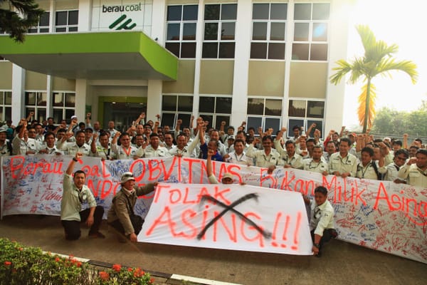 Pekerja Berau Coal Gelar Aksi Tolak Dominasi Asing
