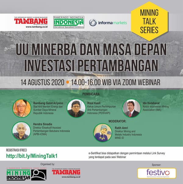 Webinar : UU Minerba Dan Masa Depan Investasi Pertambangan