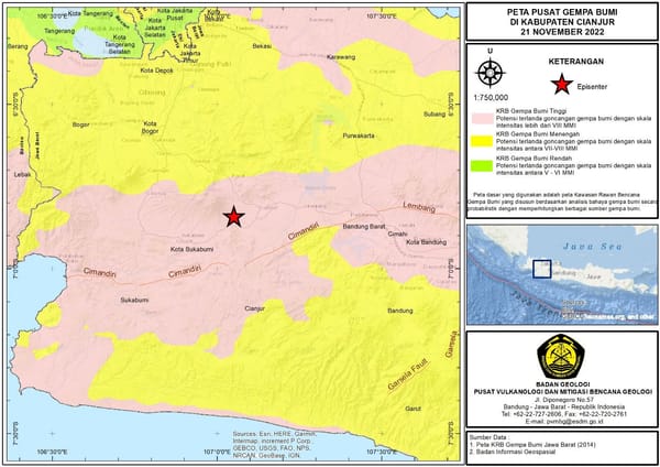 Gempa M5,6 Guncang Cianjur, Badan Geologi Kirim Tim Tanggap Darurat